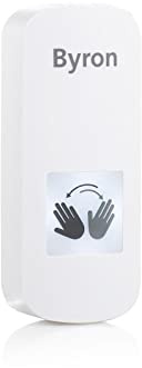 Byron DBY-23430 Poussoir de porte sans fil avec capteur d'ondes Blanc
