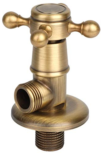 Deror Eckventil European Hardware Badezimmer Vintage Badezimmer Eckventil massives Messing Absperrventil f¨¹r WC K¨¹Che Sp¨¹le Messing Dreieckventil Antikes Eckventil