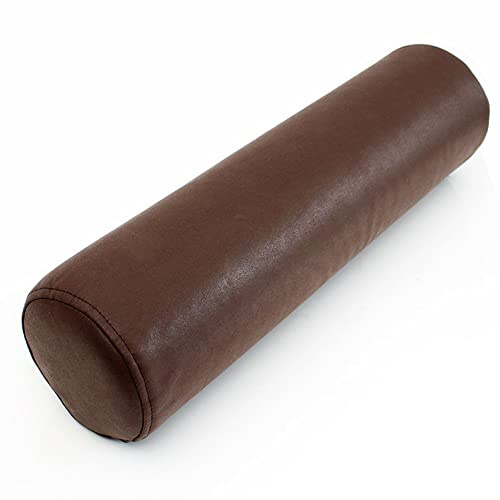 YUR Nackenrolle aus Schaumstoff mit rutschfestem Klettverschluss, Kissen für Nacken, Rücken, Lendenwirbelsäule, Kniestützkissen für Sofa/Stuhl/Auto, Schmerzlinderung, braun, 12 x 40 cm