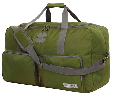 Lucky Travel Duffel Bags 65L, Gym Bag, Travel Bag & Large Duffle Bag for Men, Foldable Overnight Weekender Bags for Women & Men with Adjustable Shoulder Strap, Loden Green