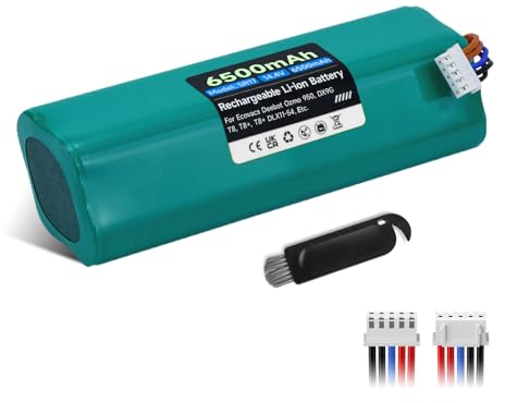 Mspalocell 6500mAh 14.4V Ersatz Akku für Ecovacs Deebot T20 T5 T8 T8+T9 T9+, Deebot Ozmo 950 T10 T9 DX65 DX93 DX96, T10 X1 Omni/Turbo/Plus, DBX11-11/21 DLX11-21/61 Staubsauger Akku
