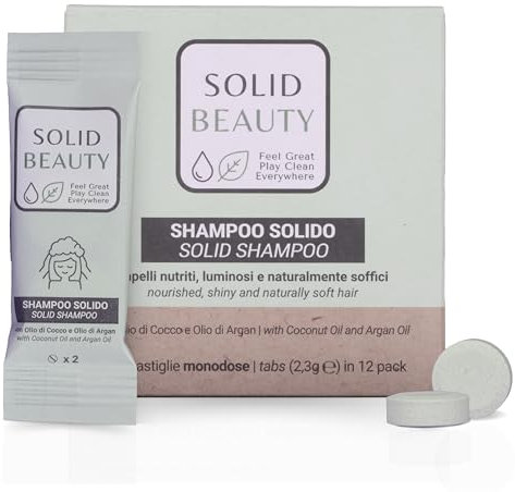 SOLID BEAUTY - NUOVO SHAMPOO SOLIDO - 24 monodose in 12 bustine flowpack