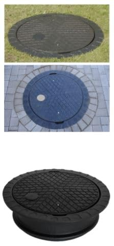 RWT Koops Zisterne Regenwasser Flachtank 5000 inkl. Kranentladung (Schwarz PE-Deckel)