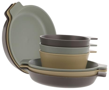 Gogogmee Vaisselle Plastique Assiettes Extérieur Incassables Vaisselle Décorative Légère Pour Patio Réutilisable