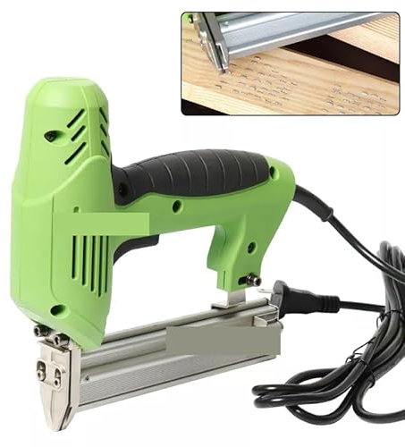 Agrafeuse, 2 en 1 pistolet à clous électrique agrafeuse électrique outils électriques pistolet à agrafes de meubles for cadre avec agrafes et travail du bois pour les projets de menuiserie, profession