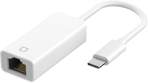 Adaptador USB C a Ethernet, [certificado MFi] Adaptador de red LAN Ethernet RJ45 con dispositivos de puerto USB tipo C compatibles con iPhone 15/tableta/portátil, Plug and Play, soporta red Ethernet