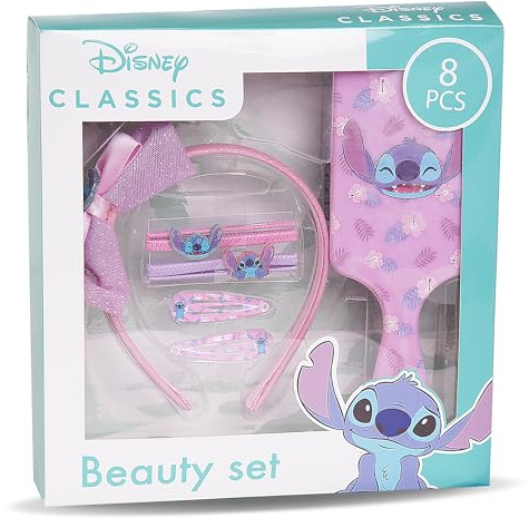 Disney - Spazzola Capelli Stitch Bambina - Accessori Stitch per Bambina - Regalo Stitch per Bambina con Spazzola e Altri Accessori