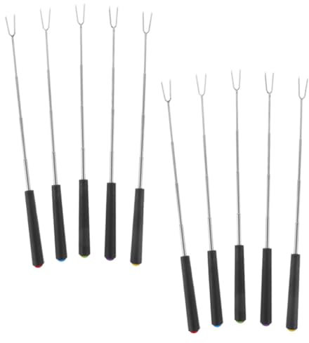 BESPORTBLE Campingbedarf Grillgabeln 10-teiliges Metallgabel-set Für Fleischspieße Grillen