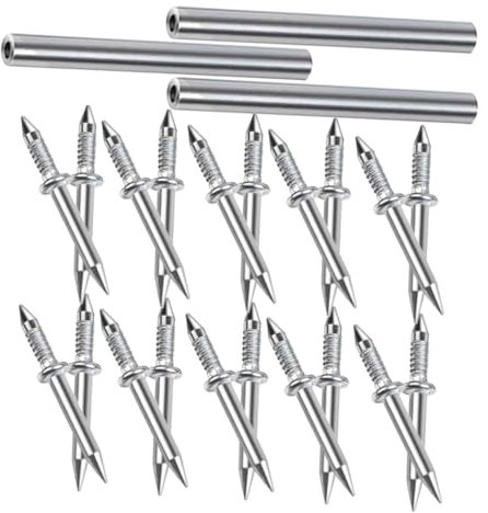Generisch 300St Doppelköpfiger Befestigungsnagel Kit für eingewachsene Zehennägel Haken Stiftnägel Panel inneneinrichtung invisible nail doppelendiger Nagel Doppelkopf-Ziernägel Eisen Silver