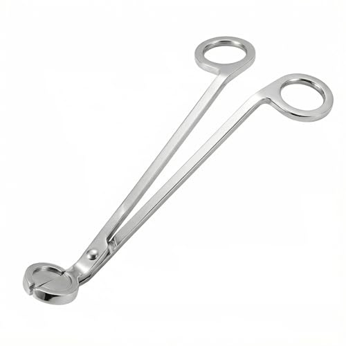 ZHU IN SY Candle Snuffer, Candlesnuffers Wick Snuffer Candle Accessory, Stainless Steel Wick Flame Extinguisher for Putting Out Candle Flame Safely (Silver Candle Wick Trimmer)