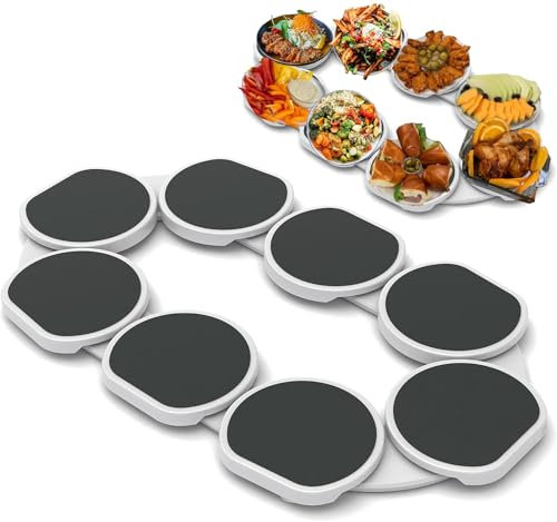 Lazy Susan Drehteller Für Lange Rechteckige Tische,Drehteller-Tablett Esstisch-Drehteller,360° Drehbar,Multifunktionales,Wiederverwendbares,Perfekt Für Familienmahlzeiten