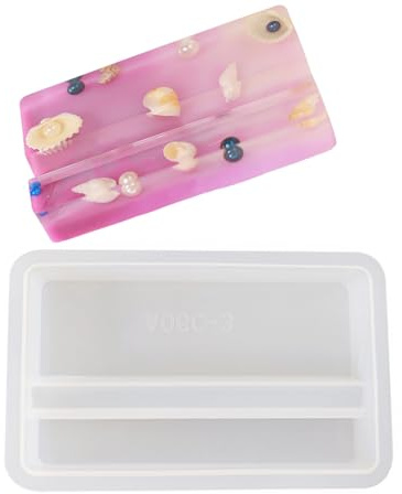 Molde rectangular de silicona para hacer soporte de teléfono celular, molde de soporte para teléfono inteligente, decoración de escritorio