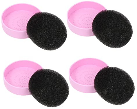 OATIPHO 4 Esponjas Limpiadoras para Brochas de Maquillaje Reutilizables de Silicona y Esponja 8X2 CM para Viajes y Uso Profesional