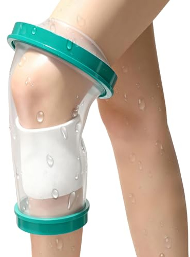 Zoomara Duschschutz für Knie, Silikon Knieschutz für Dusche & Bad, Wiederverwendbarer Beinprotektor Schutz für Gips trockene Bandagen