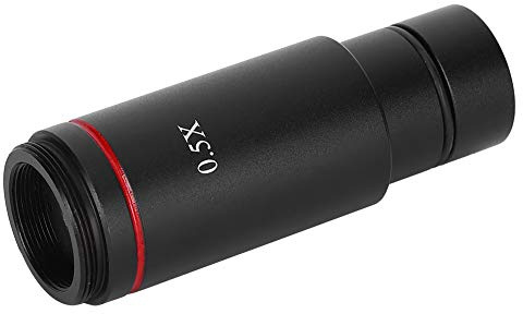 SALALIS Mikroskop-Kamera-Adapterobjektiv, Langlebig, 0,5-fache Vergrößerung für Elektronisches Okular, CCD-Kamera, Material: Glas
