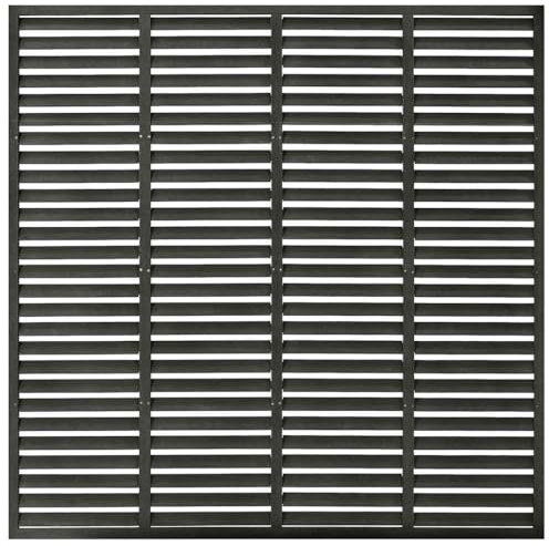 Genérico Valla de Lamas WPC Gris Oscuro 180x180 cm,Bricolaje,Vallas de jardín,Paneles de Vallas,Gris,23.62 kg,318108