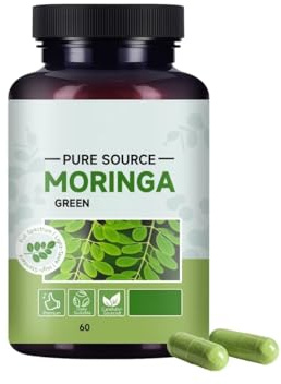 Moringa |Energía, piel y salud intestinal|Para mujeres y hombres|60 cápsulas,1pcs