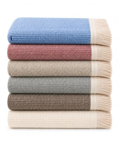 Estoralis | Nido | Trapunta Divano Multiuso | Copriletto, Coperta Foulard | Naturale | Plaid Letto, Copridivano, Pratico e Morbido Confortevole (170 x 260 cm. AnchoxAlto) | con Frange