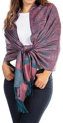 Sakkas Soft Pashmina Feel Paisley Design Schal/Stola