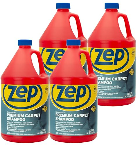 Zep Premium Carpet Shampoo - 1 Gal (Case of 4) - ZUPXC128 - Deep Cleaning and Stain Removal for Carpet Machines