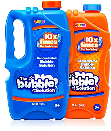 JOYIN 2x0.95L KOZENTRIERT Seifenblasenflüssigkeit (bis zu 19 L) Seifenblasen Nachfüllflasche für Mischung der Riesenseifenblasen und Normale Seifenblase für Seifenblasenmaschine Seifenblasenpistole