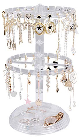 Rolin Roly Organisateur de Bijoux Suspendus Murale Porte-de Boucle D'oreille Organiseur Présentoir de Boucle D'oreille Porte Bijoux Collier et Bracelet Support de Rangement