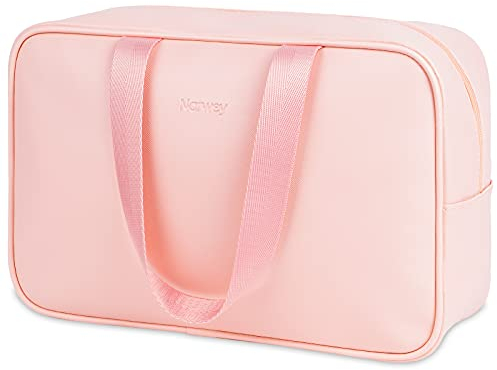 Volle Größe Kulturbeutel Große Kosmetiktasche Reise Make-up Taschen Organizer für Damen und Frauen (Rosa)