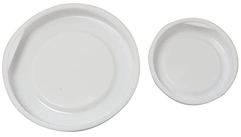 PZRT 8 Stück Kunststoff-Endkappen für Versandrollen aus Kraftpapier (4 Stück 5,1 cm + 4 Stück 7,6 cm), weiß