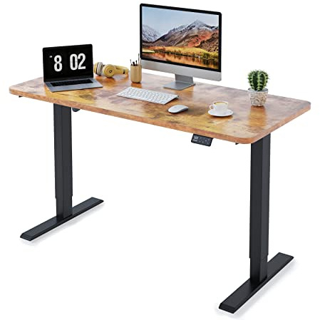 MAIDeSITe Höhenverstellbarer Schreibtisch120 x 60cm-Schreibtisch Höhenverstellbar Elektrisch Sitz & Stehpult -Schreibtisch Höhenverstellbar mit Tischplatte(S1 Pro)