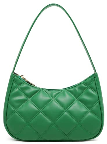 CYHTWSDJ Shoulder Bags for Women, Cute Hobo Tote Handbag Mini Clutch Purse with Zipper Closure (Green B)