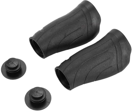 Manopole Bici Ergonomici in Gomma, Manici Bici Antiscivolo Universale Attrezzatura da Ciclismo Impugnatura Sostitutiva per Mountain MBX Elettrico Bikes Scooters(2 x Corto)