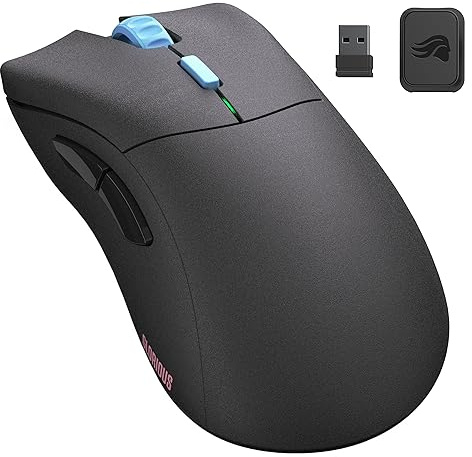 Glorious Model D Forge (Limited Edition) - Schwarze Gaming Maus kabellos, PC Gaming Zubehör, Mouse Gamer, Superlight 58g, 6 programmierbare Tasten, 80 Stunden Akkulaufzeit, 19K Sensor, wiederaufladbar