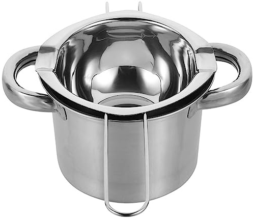UPKOCH Easy to Use Chocolate Fondue Set Melting Pot Double Boiler Stainless Steel for Sweets Cheese