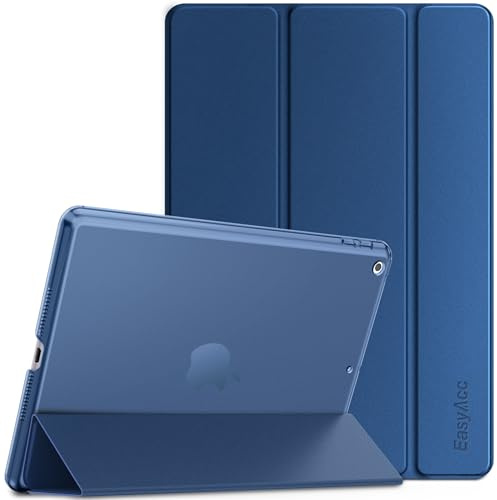 EasyAcc Hülle für iPad 9./8./7. Generation 10,2 Zoll 2021 2020 2019 | Ultradünn Schutzhülle mit Transparenter Rückseite Abdeckung Cover Schutzhülle Case,Navy blau