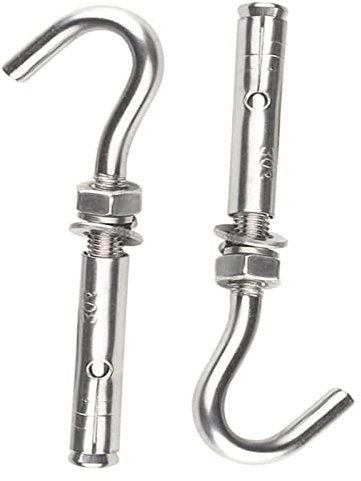 Ankerbolzen, Edelstahl-Expansionshülse, Ankerschraubenbolzen, Schraube, DIY-Hardware, Hardware-Befestigungselemente, Expansionsbolzen – 4 Stück M12 Universal Open Cup Wandbeton-Expansionshaken An