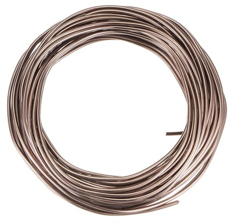 sourcing map Bonsai Training Drath 3mm Gesamte 30mm 98Ft Eloxiertes Aluminium Drath Korrosionsschutz Garten Drath für Pflanzen Bonsai Bäume Formgebung Biegen Innen Braun