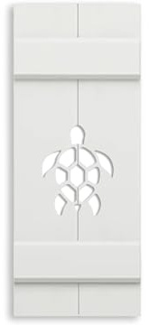 Sea Turtle Themed PVC Shutter for your Vacation House-Sold Individually (Width: 11.5, Height: 36)