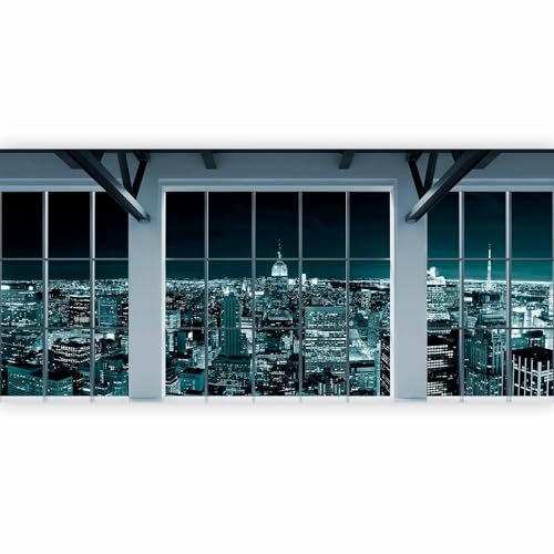 murando PREMIUM Fotomurales New York Ciudad 550x250 cm XXL Papel de esquina Papel pintado Decoración de Pared decorativos Murales moderna de Diseno Vista ventana Skyline Panorama c-A-0074-a-f