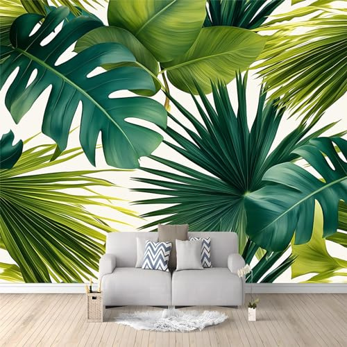 Papel Pintado Hojas de palma Fotomurales tejido no tejido 400 x 280 cm Fotomurales Decorativos Pared Papel de Pared Efecto 3D Decorativo Salon Papel Tapiz Cocina