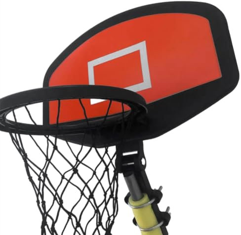 Malloy Trampolin-Basketballkorb, Basketballkorb für Trampolin mit und Pumpe, für Trampolin mit Geraden und Gebogenen Stangen