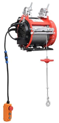 vidaXL Polipasto Eléctrico para Andamios Cabrestante Elevador Trabajos de Elevación Talleres Garajes Almacenes Montacargas 800 kg 230 V