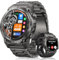 DEKELIFE Smartwatch Uomo Militare, 1.46 Orologio Con Chiamata Bluetooth, 500mAH IP68 Impermeabile 120 Modalità Sportive, Cardiofrequenzimetro SpO2 e Sonno, per Android iOS, Nero