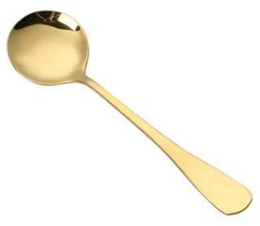 Long Handle Soup Spoons, Stainless Steel Ice Cream Spoons Dessert Spoons Round Spoon Cereal Spoon Dinner Spoons Tablespoons Coffee Spoon Metal Spoons (CyrankHOjY0-12)