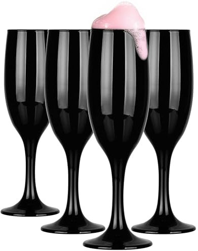 Glasmark KROSNO, 150ml, Set di 4, Bicchiere da Champagne, Bicchiere da Champagne, Prosseco, Design Originale, Lavabile in Lavastoviglie, Forma e Stile Unici, Perfetto per la Casa, Ristoranti e Feste