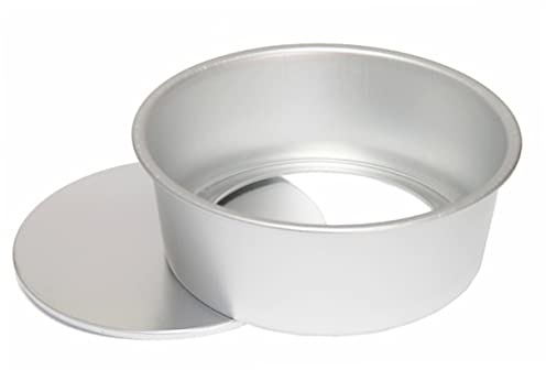 AUTSUPPL Molde Para Pastel Redondo De Aluminio Anodizado Base Extraíble Para Hornear Bizcochos o Tartas De Cumpleaños