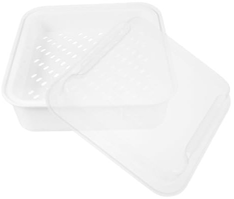 Ciieeo Vaporera para Microondas de Plástico Pp con Tapa, Doble Capa para Cocinar al Vapor Verduras y Carne, Fácil de Limpiar y Saludable