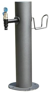 Grifo de jardín de acero inoxidable con diseño de columna redonda, fuente de columna de agua al aire libre para hidrante y dispensador anticongelante