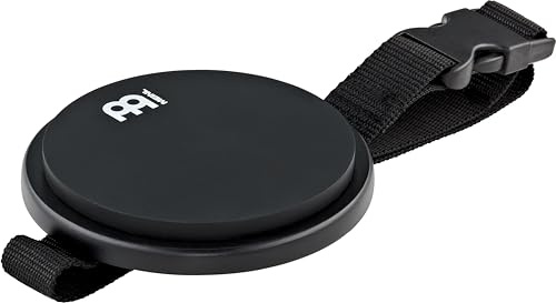 Meinl Cymbals Knee Practice Pad – 4 Zoll Schlagzeug Trommel Übungspad – mit Verstellbarem Bein Gurt – Drum Zubehör, Schwarz (MKPP4BK)