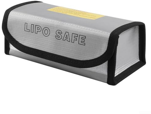 ZYWUOY Storage Bag Designed for eBike Lithium Batteries Fireproof and Easy to Carry Anywhere (silver)