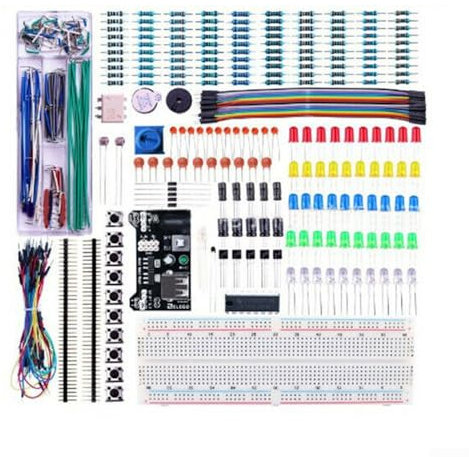 ARMYJY Compatible Electronic Component For Starter Set with 830 Tie Points Breadboard Power Supply